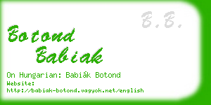 botond babiak business card