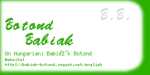 botond babiak business card